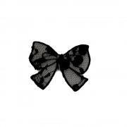 Iron-on Patch - Black Lace Bow